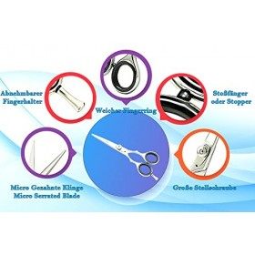 SMI - Ciseaux Coiffure gaucher 5,5 Pouce Ciseau Coiffeur En Acier Inoxydable Ciseaux Cheveux Ciseaux De Coupe Cheveux pour sa