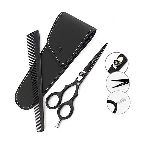 Ciseaux de coiffeur professionnels en acier inoxydable pour coiffeurs et barbiers - Pour salon de coiffure, hommes, femmes, e