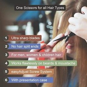 Ciseaux à cheveux professionnels, lames de coupe de cheveux convexes japonaises, ciseaux de coiffure adaptés à tous les types