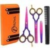 YOUTECH Lot de ciseaux de coiffure professionnels de 6 cm avec cisailles, fournitures de coiffure et kit de coupe de cheveux