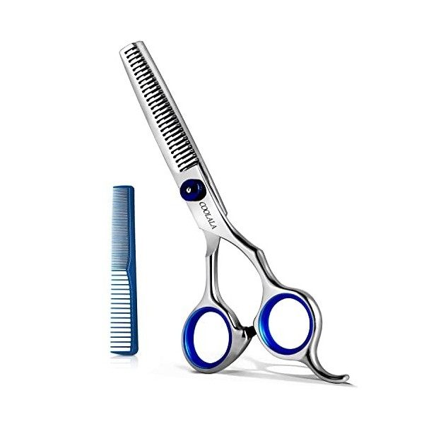 Coolala Ciseaux de coupe de cheveux en acier inoxydable 6,5 cm pour salon professionnel de coiffure Ciseaux pour homme femme 
