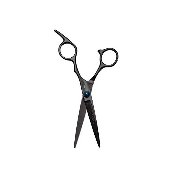 FARRAY Ciseaux de coupe de cheveux professionnels en acier inoxydable de 16,5 cm, pour salon et usage domestique Noir 