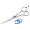 Haryali London Ciseaux de coiffure professionnel pour salon de coiffure avec vis fixes et bords tranchants 16,5 cm