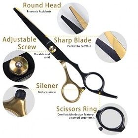 Kit Ciseaux Coiffure Professionnel, ensemble de ciseaux de coiffeur amincissants 7.0, ciseaux de coupe de cheveux en acier in
