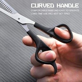 Ciseaux Coiffure Professionnel, Kit Ciseaux de Coiffure, Ciseaux Effileur Ciseaux de Coiffeur, Acier Inoxydable, Peigne, pour