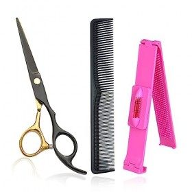 KQNM 3 PCS ciseaux desepaississant cheveux ciseaux coiffure desepaissir ciseaux à cheveux ciseaux effileur ciseaux désépaissi