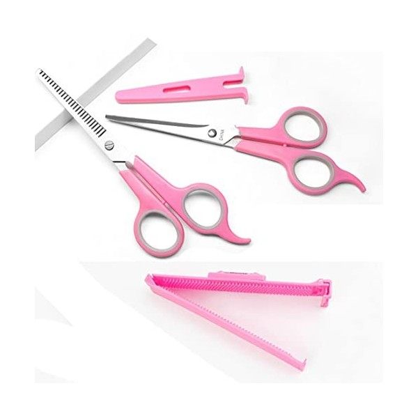 LIUJZZJ pinces pour tondeuse à cheveux et 2 ciseaux de coiffeur faciles à couper soimême