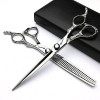 Outil de coiffure de ciseaux de coiffure de 7 pouces et ciseaux de coupe de cheveux pour le coiffeur 2pcs 