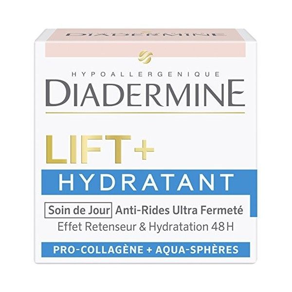 Diadermine Lift+ Hydratant Crème de Jour Anti-Rides Ultra Fermeté, Le Pot de 50ml Crème Jour et Nuit