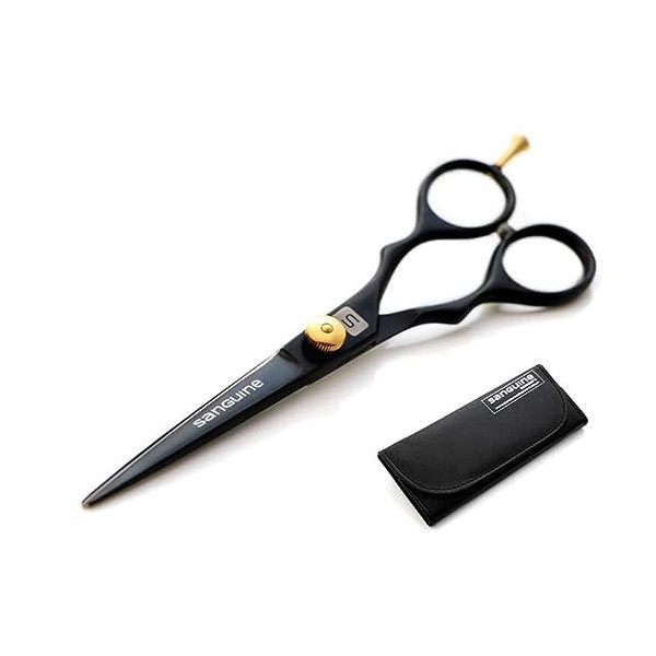Pro Ciseaux de Coiffure Professionnels, de Petits Ciseaux Cheveux - 15,25 cm, Noir, Présentation de Cas