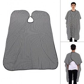 Adulte Haircut Cape Stripe Coiffure Coiffure Tissu Wrap pour Barber Gown Pro Salon Outil
