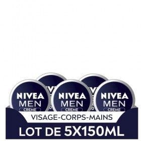 NIVEA MEN Crème Visage - Corps - Mains 1 x 150 ml , crème multi-usages au parfum masculin format boîte alu, soin hydratant 3 ...