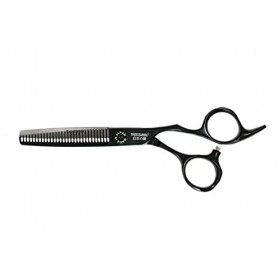 Samurai Classic Pro 6.0 Ensemble ciseaux et ciseaux à effiler en acier japonais avec revêtement en titane 440 C Noir