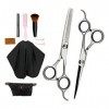 Pro Hairdressing Scissors Hair Capes Comb Salon Shears Set Black