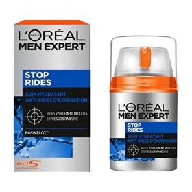 LOréal Men Expert - Soin Hydratant Visage Anti-Âge & Anti-Rides dExpression pour Homme - Usage Quotidien - Technologie Bosw C...