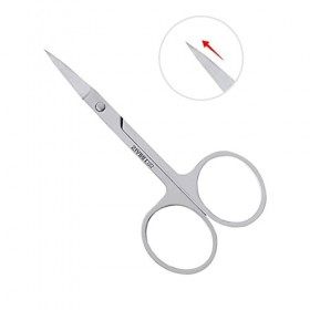 ABMRO Lot de 3 petits ciseaux à sourcils et poils de nez, barbe, moustache, cils, tondeuse à ongles, ciseaux de toilettage po