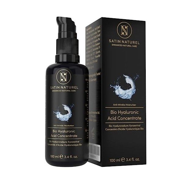 Acide Hyaluronique Serum Visage 100ml, Soins pour le Visage Bio, Booster de Collagene et Hydratant pour un Lifting Visage Imm...