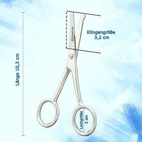 SMI - 10,3 cm Ciseaux Poils De Nez Ciseaux Nez Bout Rond Petit Ciseaux Barbe Ciseaux Moustache Acier Inoxydable Avec Etui