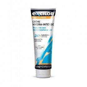 EXCILOR - Hydra-Intense - Crème Pieds Secs - Prévient lapparition de callosités - Soin des pieds - 125 ml Crème Jour et Nuit