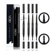 VOID Homme Crayon à Barbe Noir, Pack de 4 Stylo Barbe Imperméable, Anti-taches Crayon à Barbe Homme, Stylo à Barbe Naturell