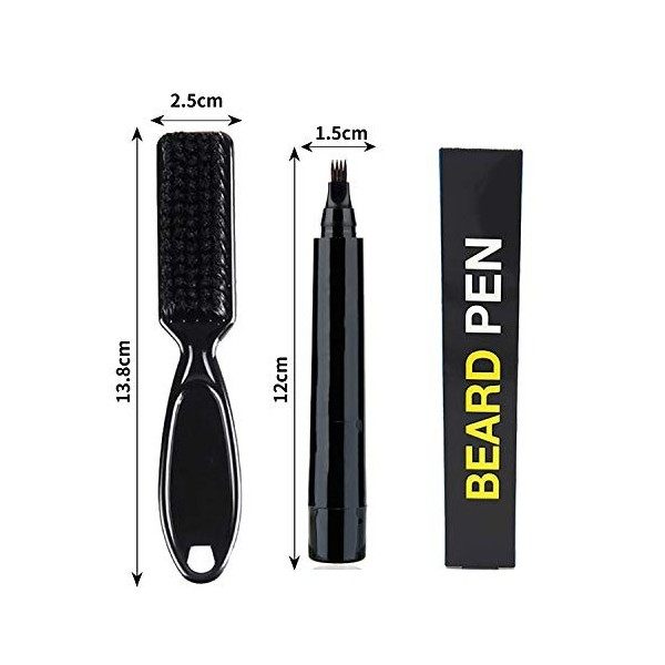 Barbe Filler Pen,Stylo à barbe,Crayon à Barbe Homme,Stylo De Remplissage De Barbe,Beard Pencil Filler for Men,Beard Filling P