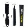 Barbe Filler Pen,Stylo à barbe,Crayon à Barbe Homme,Stylo De Remplissage De Barbe,Beard Pencil Filler for Men,Beard Filling P