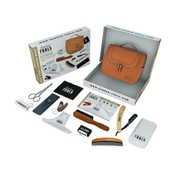 Barber Tools - Kit dentretiens pour Barbe & Moustache. 10 Accessoires ✮ BARBER TOOLS ✮