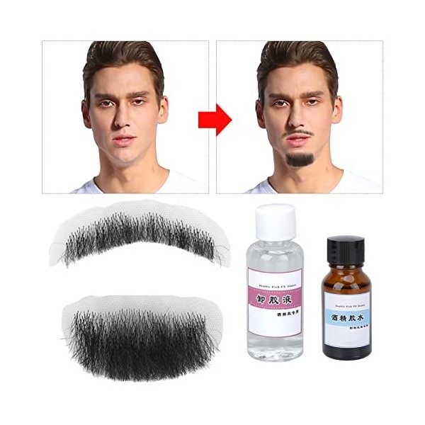 Fausses Barbes, Fausses Moustaches Fausses Barbes Faux Maquillage Barbe Haute Simulation Colle Nettoyant Solution Réutilisabl