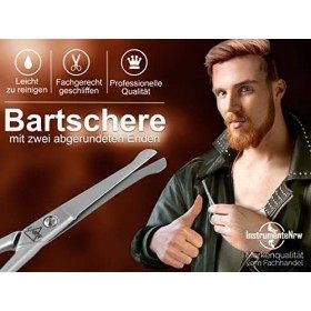 Ciseaux à barbe haut de gamme hommes ciseaux à cheveux ciseaux à cheveux nez avec extrémités arrondies et coupe nette soin pr
