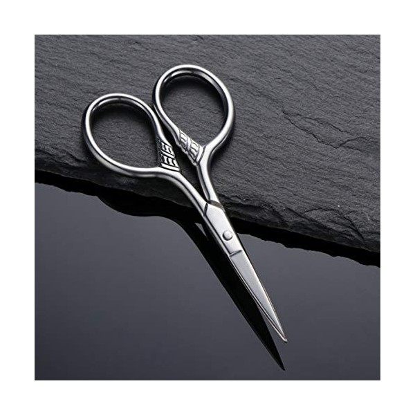 FRCOLOR Ciseaux à Barbe et Moustache Ciseaux de Précision Petits en inox Ciseaux Barbe Nez Cheveux Pour Hommes pour Les Sourc