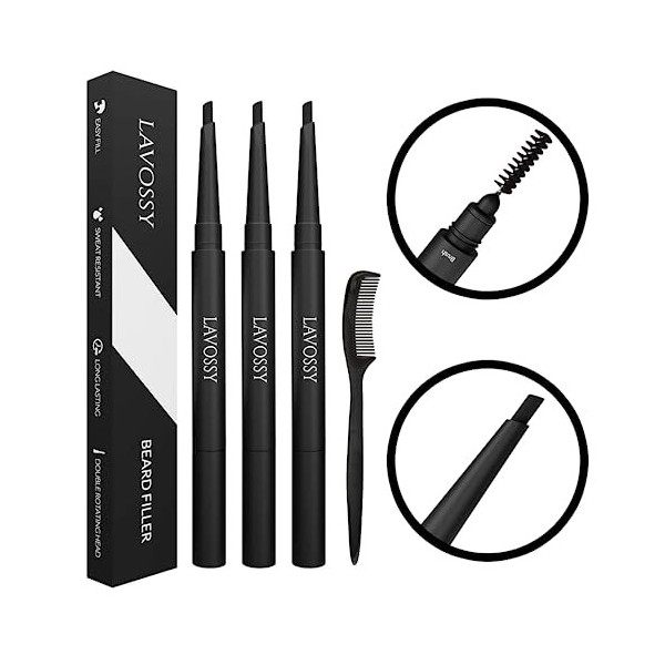 Stylo à barbe Value Pack Pack of 3 , Dark Brown 