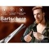 Solingen Ciseaux à barbe professionnels pour poils de barbe, poils de nez,Ciseaux à moustache avec pointes arrondies pour rac