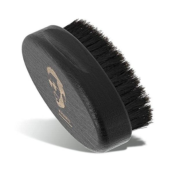 Brosse à barbe en bois KHAMIS - Brosse à barbe élégante en bois naturel pour la moustache et la barbe complète - Brosse à che