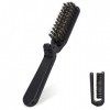 Brosse à barbe pliable, peigne de style de barbe imperméable pour homme, brosse de toilettage pour moustache, ménage, voyage 