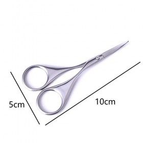 Jaimela Ciseaux à Sourcils, 10 * 5cm Ciseaux Poils de Nez, Oreilles Ciseaux Cheveux en Acier Inoxydable, pour Sourcils, Poils