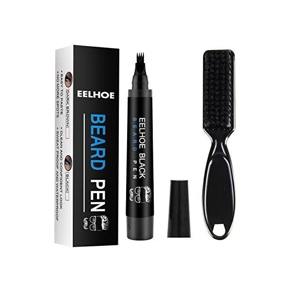 Stylo À Barbe - Crayon À Barbe Pour Homme, Kit De Remplissage De Barbe, Brosse À Barbe Pour Homme, Crayon Correcteur De Stylo