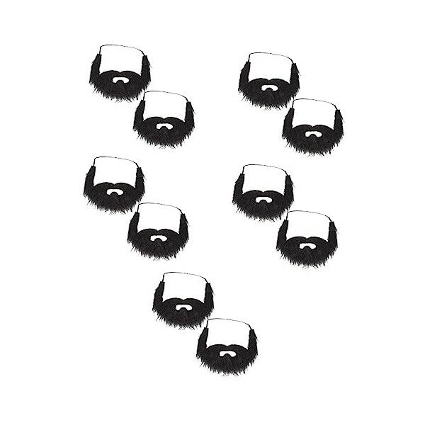 TOYANDONA 4 Pièces Accessoire Halloween En Peluche Réaliste Scène Performance Moustaches Hommes Costume Cheveux Maquillage Dé