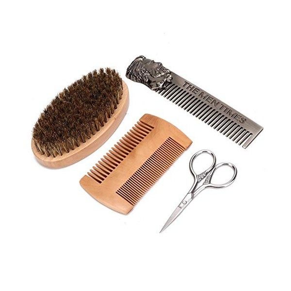 Cheveux Moustache Brosse Moustache Peigne Moustache Ciseaux Soins De La Barbe Ensemble Doutils Brosse Moustache default 