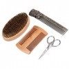 Cheveux Moustache Brosse Moustache Peigne Moustache Ciseaux Soins De La Barbe Ensemble Doutils Brosse Moustache default 