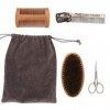 Cheveux Moustache Brosse Moustache Peigne Moustache Ciseaux Soins De La Barbe Ensemble Doutils Brosse Moustache default 