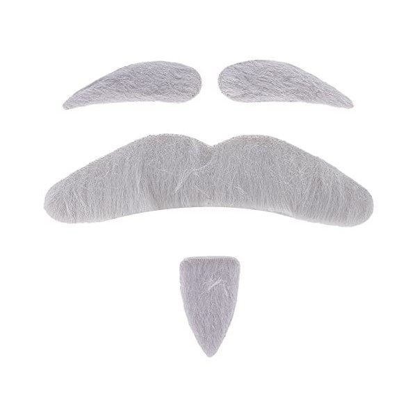 2 Pièces Moustaches Auto-adhésives, Fausse Moustache Auto-adhésive Nouveauté Fantaisie Costume Moustache Sourcils Autocollant