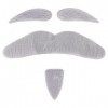 2 Pièces Moustaches Auto-adhésives, Fausse Moustache Auto-adhésive Nouveauté Fantaisie Costume Moustache Sourcils Autocollant