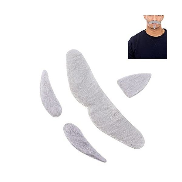 2 Pièces Moustaches Auto-adhésives, Fausse Moustache Auto-adhésive Nouveauté Fantaisie Costume Moustache Sourcils Autocollant