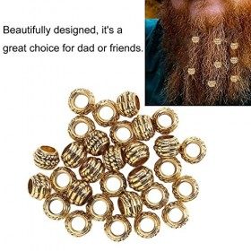 30pcs Perles de Barbe de Cheveux, Dreadlocks en Alliage de Zinc Décoration de Cheveux pour Homme Femme Cheveux Barbe Moustach