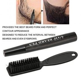 Kit de Remplissage de Crayon à Barbe pour Homme, Kit de Remplissage de Stylo à Barbe étanche pour le Style de Finition des Jo