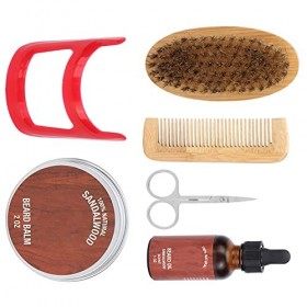 Kit de coupe de barbe, kit de soin de barbe hydratant adoucissant pour salon de coiffure pour la maison
