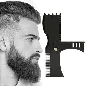 Outil de Toilettage pour Barbe et Moustache, Modèle de Coiffure pour le Visage, Modèle de Guide de Pochoir de Barbe, Coupe de