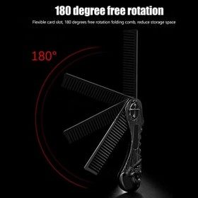 Kit Barbe Petits Ciseaux Multifonctionnel Brosse à Barbe Ergonomique Kit de Mise en Forme de Barbe pour Papa pour Homme