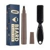 Kit de stylo de remplissage de barbe - Brosse à cheveux étanche - Crayon à cheveux - Moustache - Stylo de remplissage E5A2 - 