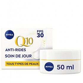NIVEA Q10 Power Soin de Jour Anti-Rides +Fermeté FPS15 1x50ml , crème anti-âge enrichie en Q10 & avec 10X plus de créatine, ...